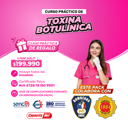 TOXINA BOTULÍNICA SEMIPRESENCIAL + CLASE PRÁCTICA