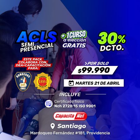 CURSO DE ACLS SEMIPRESENCIAL (21/04/2026) – EN SANTIAGO