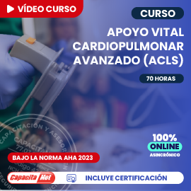 portada de curso online ACLS apoyo vital cardiopulmonar avanzado