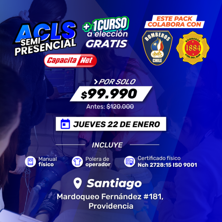 CURSO DE ACLS SEMIPRESENCIAL (22/01/2026) – EN SANTIAGO