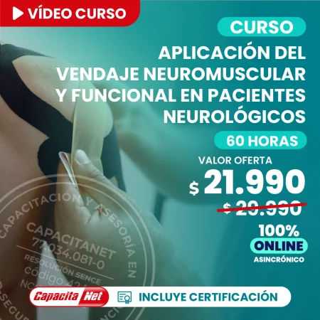 portada de Curso de vendaje neuromuscular y funcional en rehabilitación neurológica online