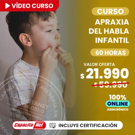 portada de Curso online apraxia del habla infantil 60h con certificación