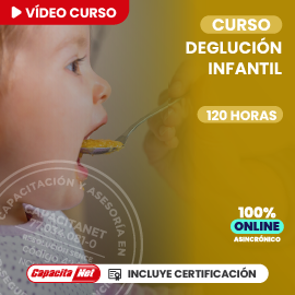 portada de Curso online de deglución infantil 120 horas certificado SENCE para fonoaudiólogos y estudiantes de fonoaudiología
