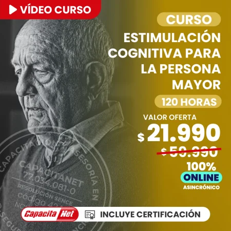 portada de Formación en estimulación cognitiva adulto mayor 120h modalidad e-learning con certificación oficial