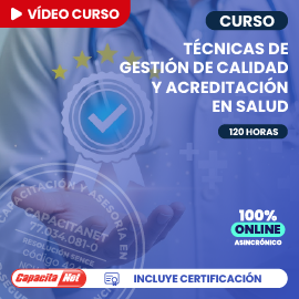portada de curso online técnicas de gestión de calidad y acreditación en salud
