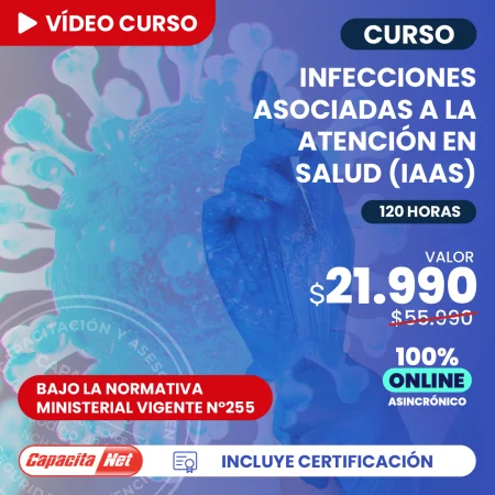 Curso IAAS online 120 horas certificado en prevención y control de infecciones en salud para profesionales y enfermeros