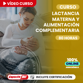 portada de Curso online lactancia materna y alimentación complementaria 80 horas certificado SENCE