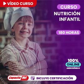 Portada de Curso online de nutrición infantil con certificación profesional de 180 horas