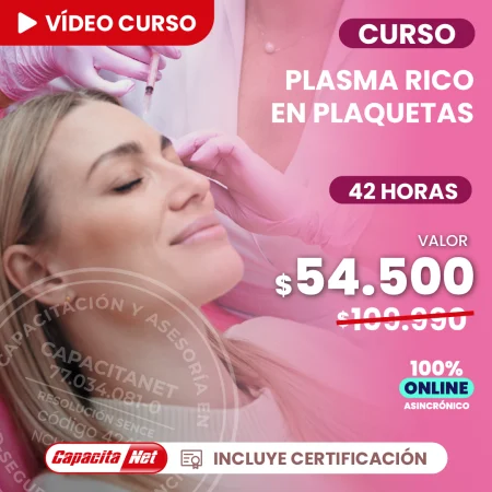 portada de curso online de plasma rico en plaquetas