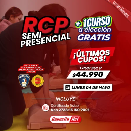 CURSO DE RCP SEMIPRESENCIAL – EN SANTIAGO (04/05/2026)