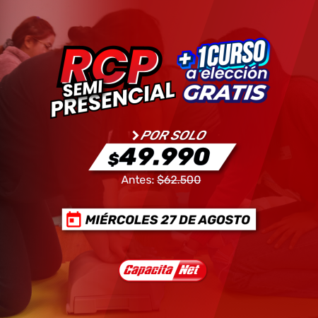 CURSO DE RCP BAJO LA NORMA AHA + CURSO A ELECCIÓN – EN SANTIAGO (27/08/2025)