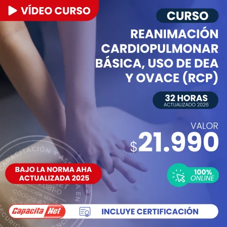 Curso de Reanimación cardiopulmonar (RCP) 32 hrs (Actualizado 2026)
