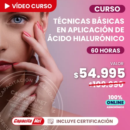 portada de curso online de técnicas básicas en aplicación de ácido hialurónico