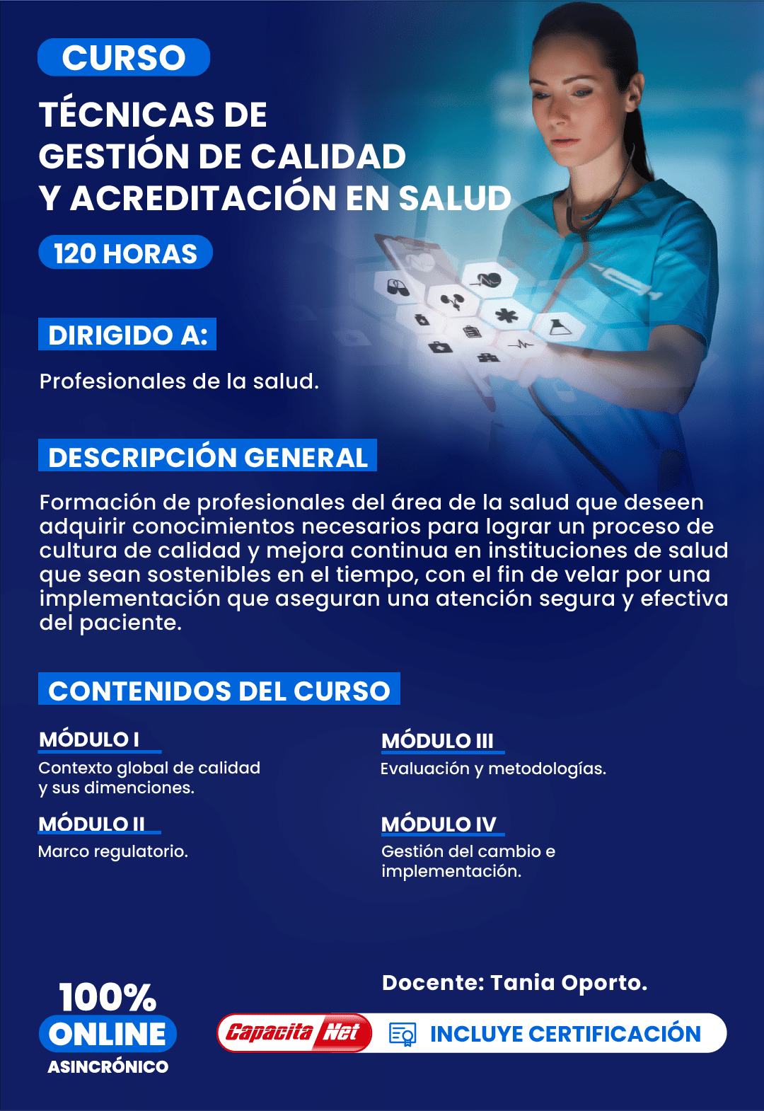 Curso Gestión de Calidad en Salud | 120 Horas Online