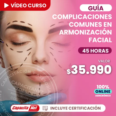 portada de guía online de complicaciones comunes en armonización facial
