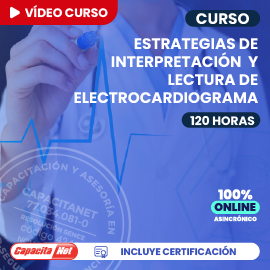 portada curso online de estrategias de interpretación y lectura de electrocardiograma