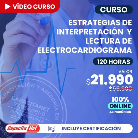 portada curso online de estrategias de interpretación y lectura de electrocardiograma