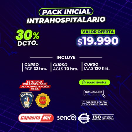 PACK INICIAL INTRAHOSPITALARIO RCP-ACLS-IAAS.