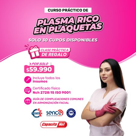 Plasma rico en Plaquetas 42 hrs + 1 Clase práctica alt.