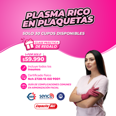 CURSO DE PLASMA RICO EN PLAQUETA + CLASE PRÁCTICA - SANTIAGO