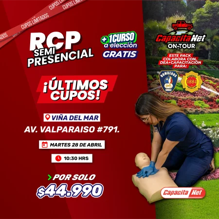 CURSO DE RCP SEMIPRESENCIAL (28/04/2026) - EN VIÑA DEL MAR