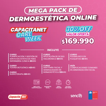 portada mega pack dermoestética online care week