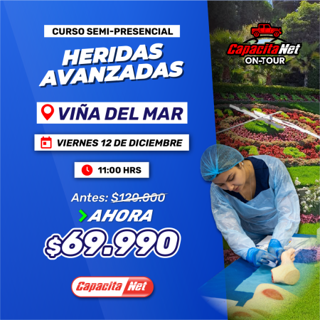 HERIDAS AVANZADAS SEMIPRESENCIAL - VIÑA DEL MAR - 12/12/2025