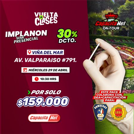 CURSO DE IMPLANON SEMIPRESENCIAL (CON FANTOMAS) - VIÑA DEL MAR - 29/04/2026