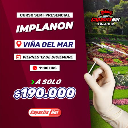 CURSO DE IMPLANON SEMIPRESENCIAL (CON FANTOMAS) - VIÑA DEL MAR - 12/12/2025