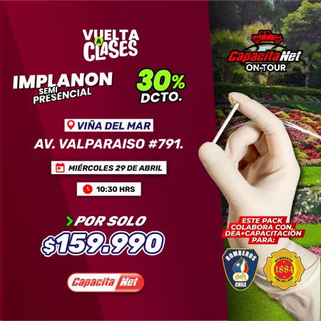 CURSO DE IMPLANON SEMIPRESENCIAL (CON FANTOMAS) - VIÑA DEL MAR - 29/04/2026