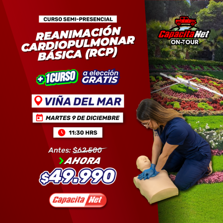 CURSO DE RCP SEMIPRESENCIAL (9/12/2025) - EN VIÑA DEL MAR