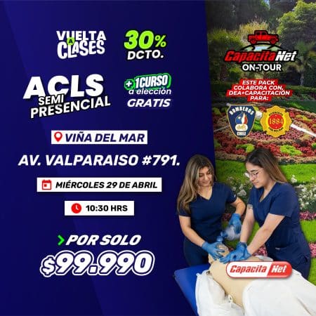 CURSO DE ACLS SEMIPRESENCIAL (29/04/2026) - EN VIÑA DEL MAR
