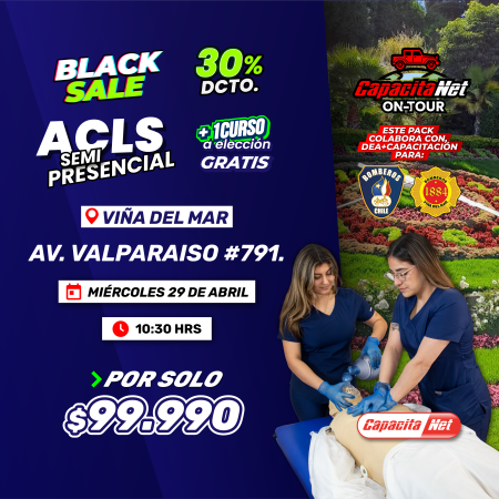 CURSO DE ACLS SEMIPRESENCIAL (29/04/2026) - EN VIÑA DEL MAR