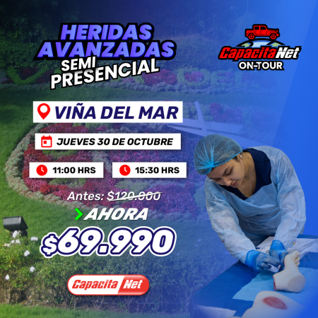 HERIDAS AVANZADAS SEMIPRESENCIAL - VIÑA DEL MAR - AGENDA TU HORA 30/10/2025