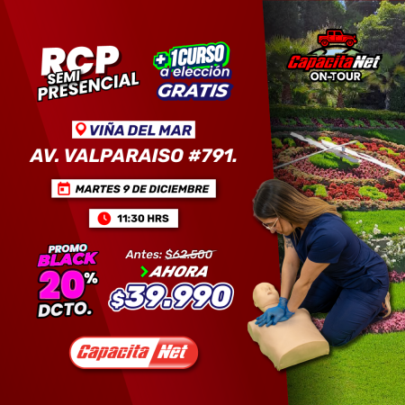 CURSO DE RCP SEMIPRESENCIAL (9/12/2025) - EN VIÑA DEL MAR