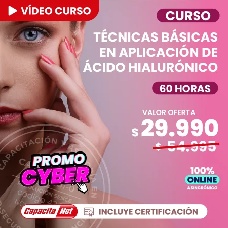 Curso de aplicación de ácido hialurónico 60 hrs