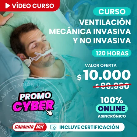 Curso de Ventilación mecánica invasiva y no invasiva 120 hrs
