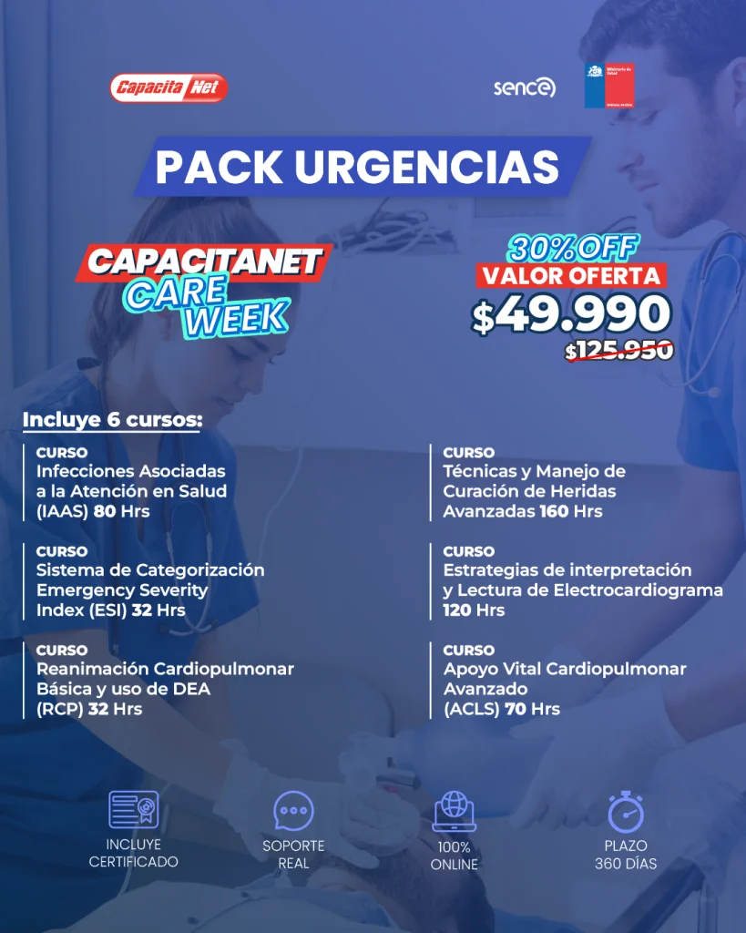 pack urgencias cursos online flyer producto care week