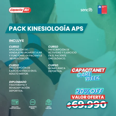 portada pack kinesiología APS cursos online care week