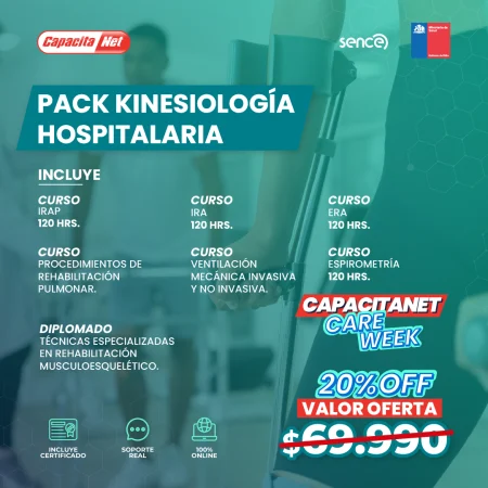 portada producto pack kinesiología hospitalaria cursos online careweek