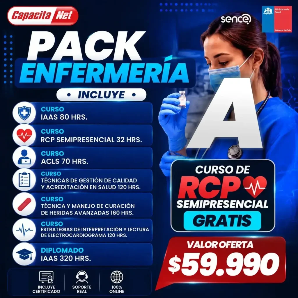 pack enfermería con RCP semipresencial gratis, versión A