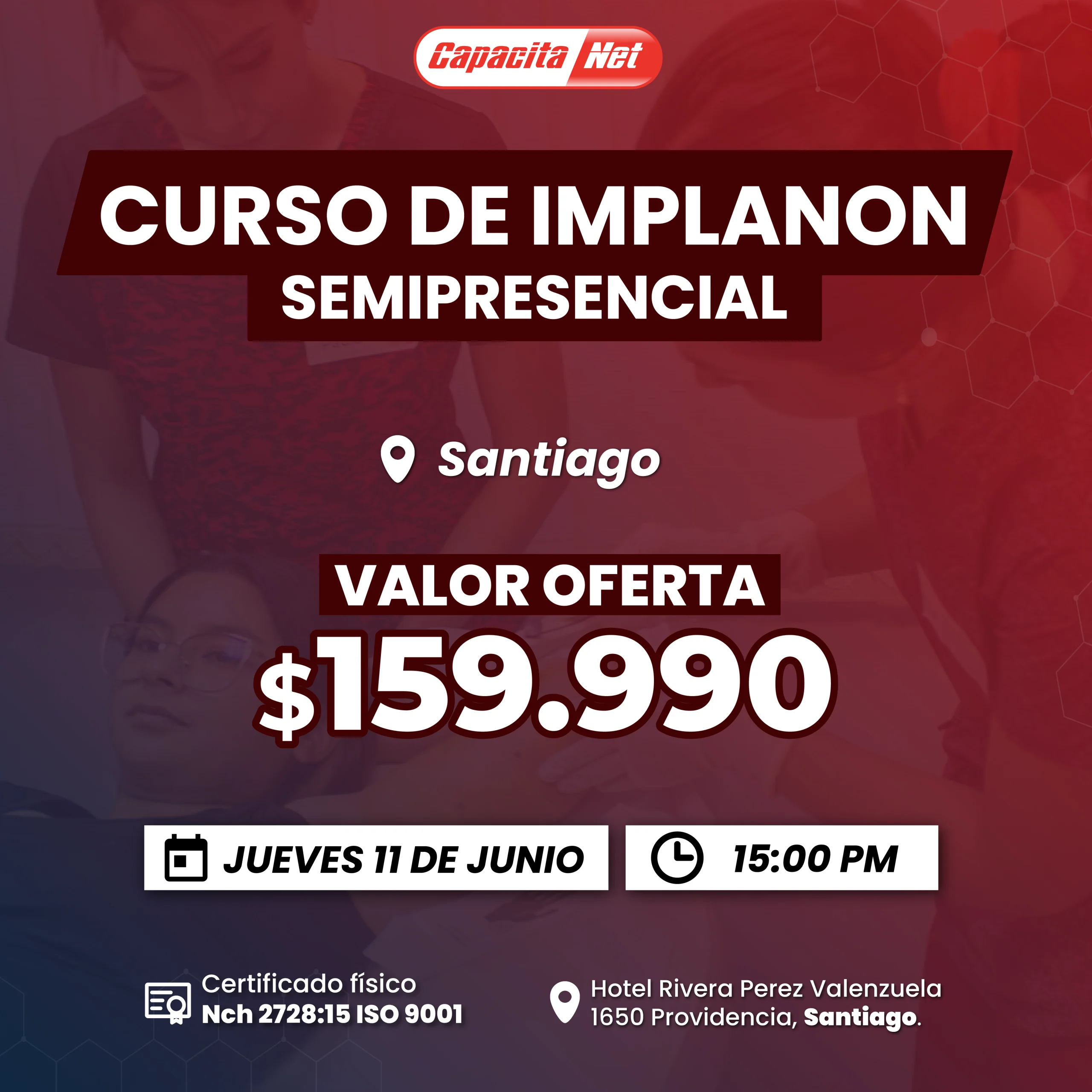 CURSO DE IMPLANON SEMIPRESENCIAL (CON FANTOMAS) – SANTIAGO – 11/06/2026 – Turno Tarde