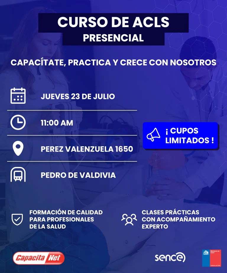 descripción del curso ACLS semipresencial Santiago