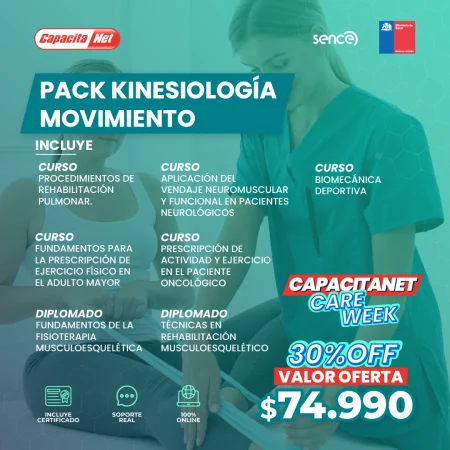 portada producto pack kinesiología movimiento cursos online care week