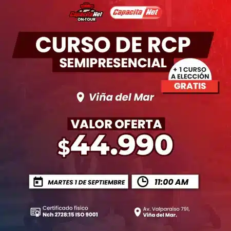Portada producto curso de rcp semipresencial en Viña del Mar